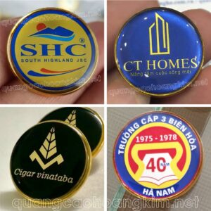 HUY HIỆU TRÒN CÀI ÁO PHÔI ĐÚC SẴN NỘI DUNG IN ẢNH