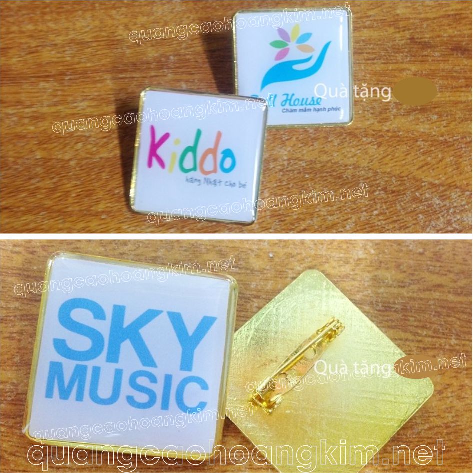 HUY HIỆU VUÔNG CÀI ÁO PHÔI ĐÚC SẴN IN ẢNH, LOGO THEO YÊU CẦU - Ảnh 3